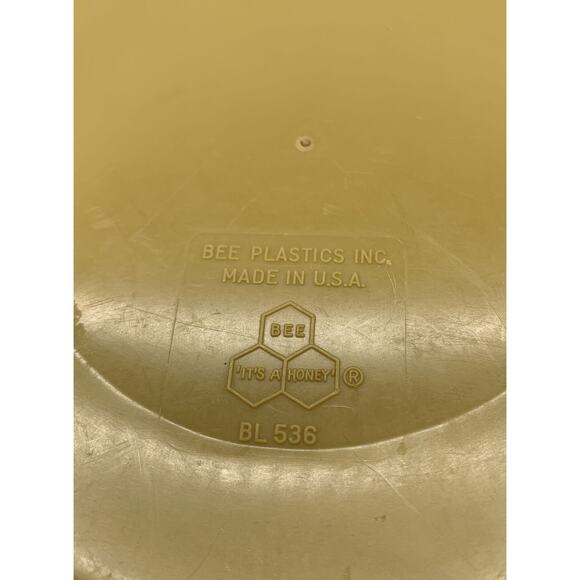 Vtg 4 Qt INSULATED Ice Bucket w/ Lid Bee Plastics Harvest Gold Cook Out Picnic - Picture 8 of 8